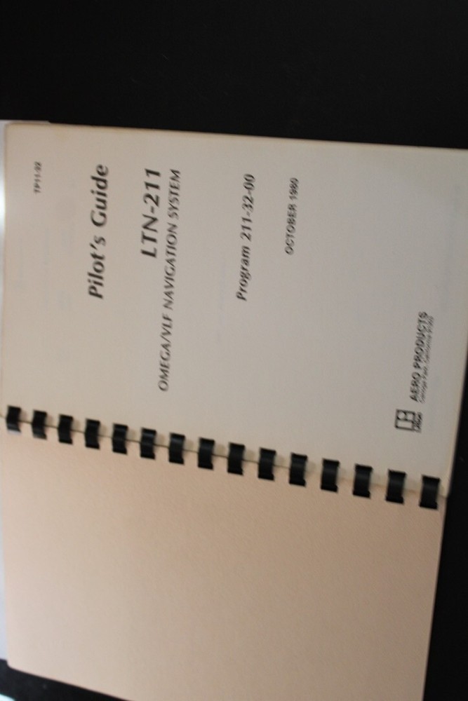Litton Aero LTN-211 Omega/VLF Navigation System Pilot's Guide TP11-32/34/39