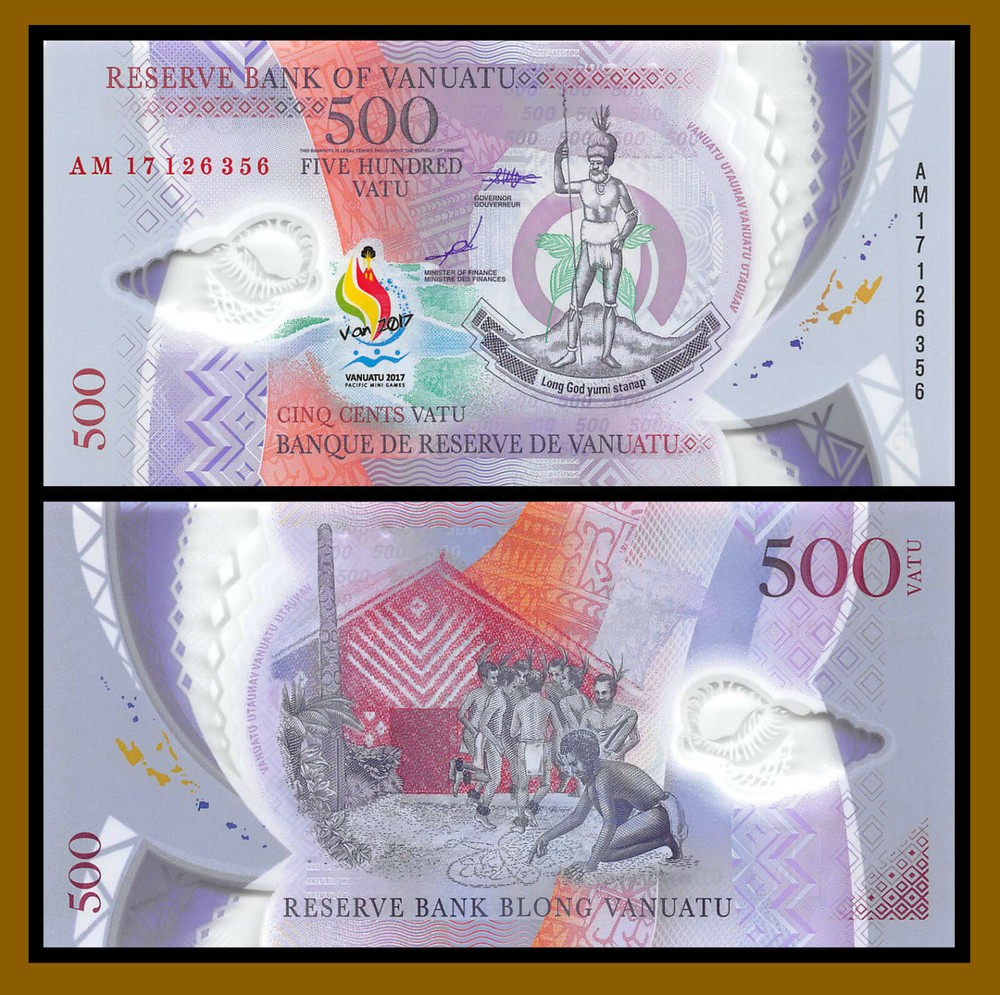 Vanuatu 500 Vatu, 2017 (2018) P-New Polymer Unc