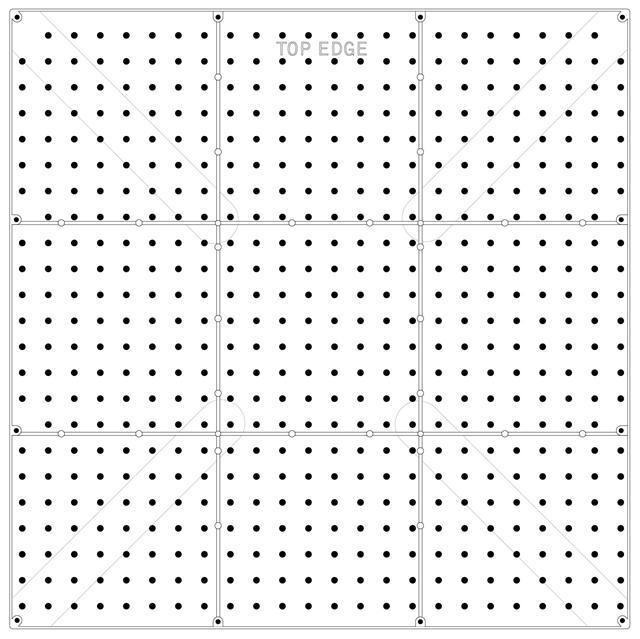 Black Pegboard Kit Wall Storage - Workbench Organizer Peg Board Shop Tools