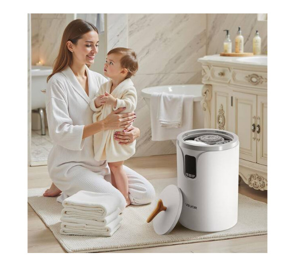 VEVOR 20L Towel Warmer Bucket with LED Screen Timer & Temp Setting Security Lock