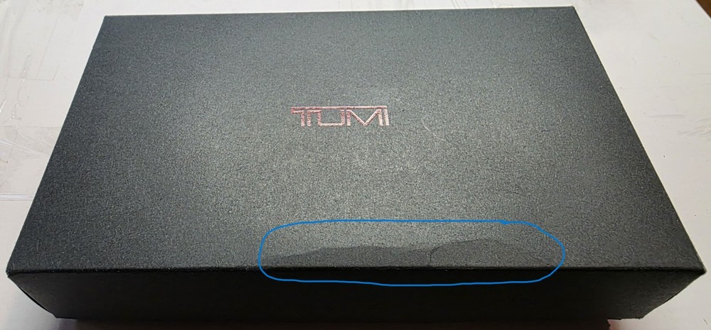 Tumi Black and Red Empty Box Eyeglasses Gift Accessory 9" x 5.5" x 2"