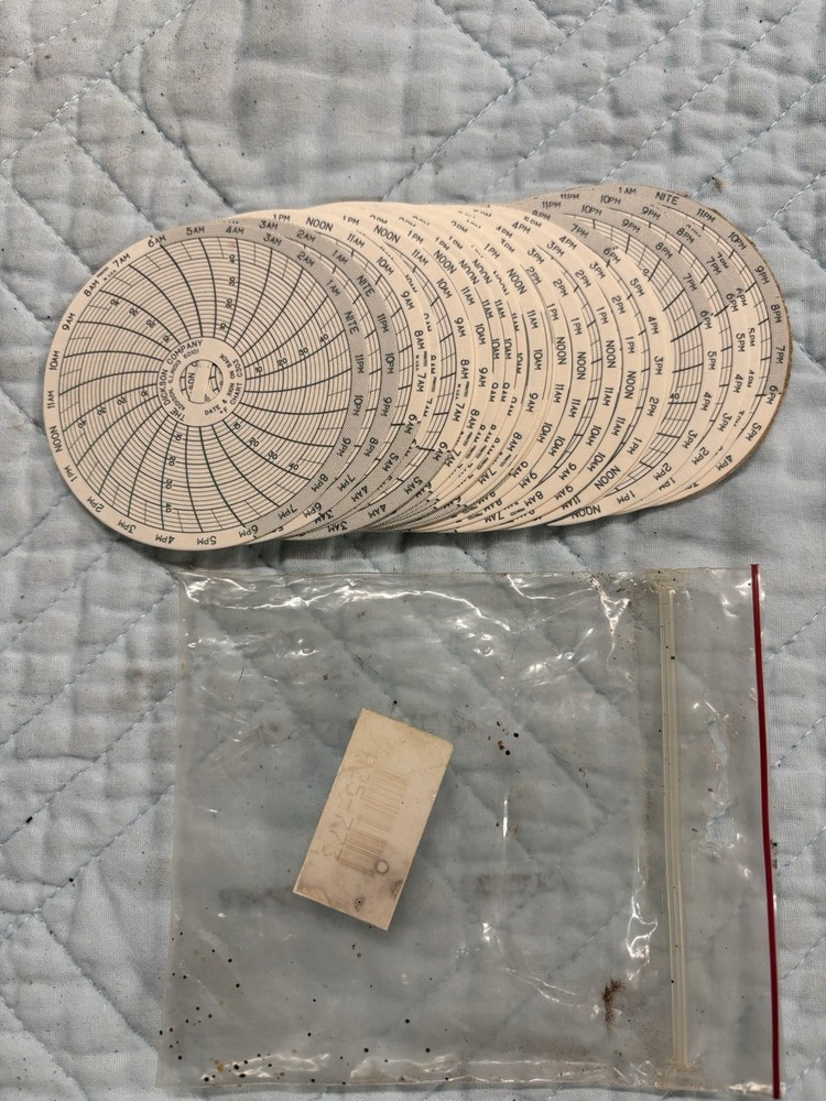 Dickson Chart,3 In ,+40 To -10  24 hour