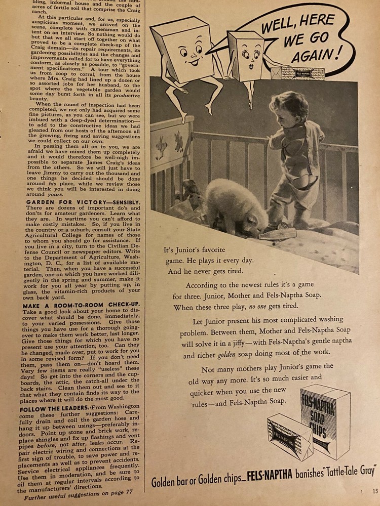Fels-Naptha Soap, Vintage Print Ad