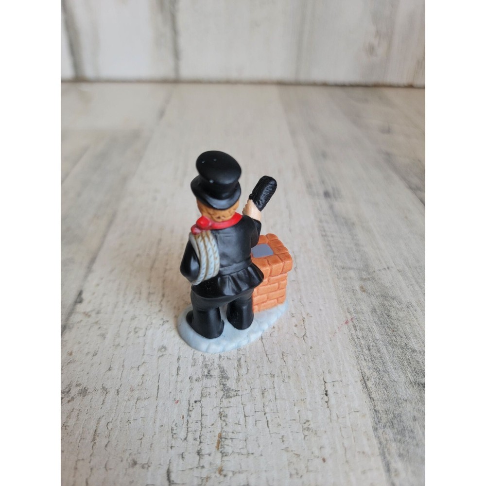Lefton 1990 chimney sweeper man Village accessory Xmas