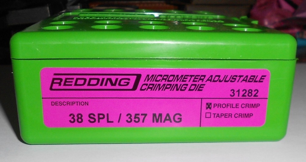 31282 REDDING MICRO-ADJUSTABLE PROFILE CRIMP DIE -38 SPECIAL/357 MAGNUM - NEW