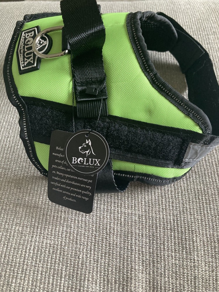 NWT Bolux Dog Harness Size S - Green- No Pull, Adjustable, Reflective