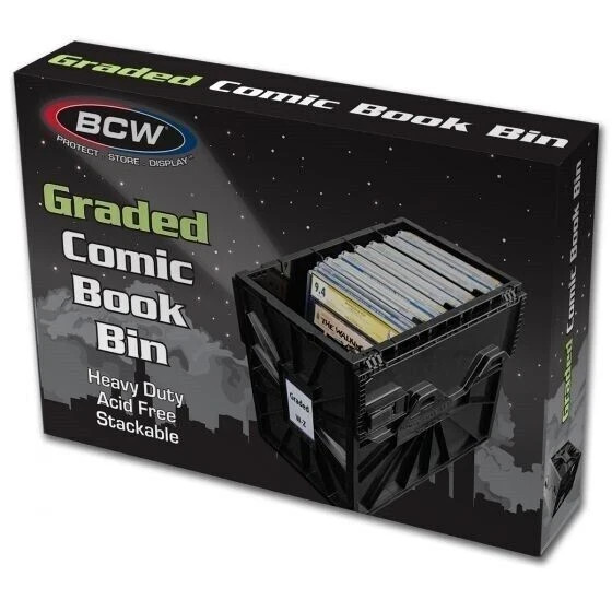 BCW Graded Certified COMIC BOOK STORAGE Plastic Bin Stackable Box Heavy Duty New