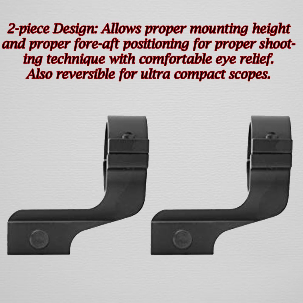 Offset Reversible 1 Inch Diameter Rifle Scope Rings 1" Scope Mount Offset
