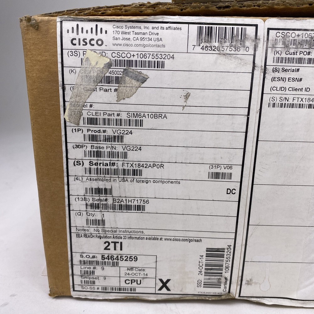 Cisco VG224 Analog Phone Voice Gateway