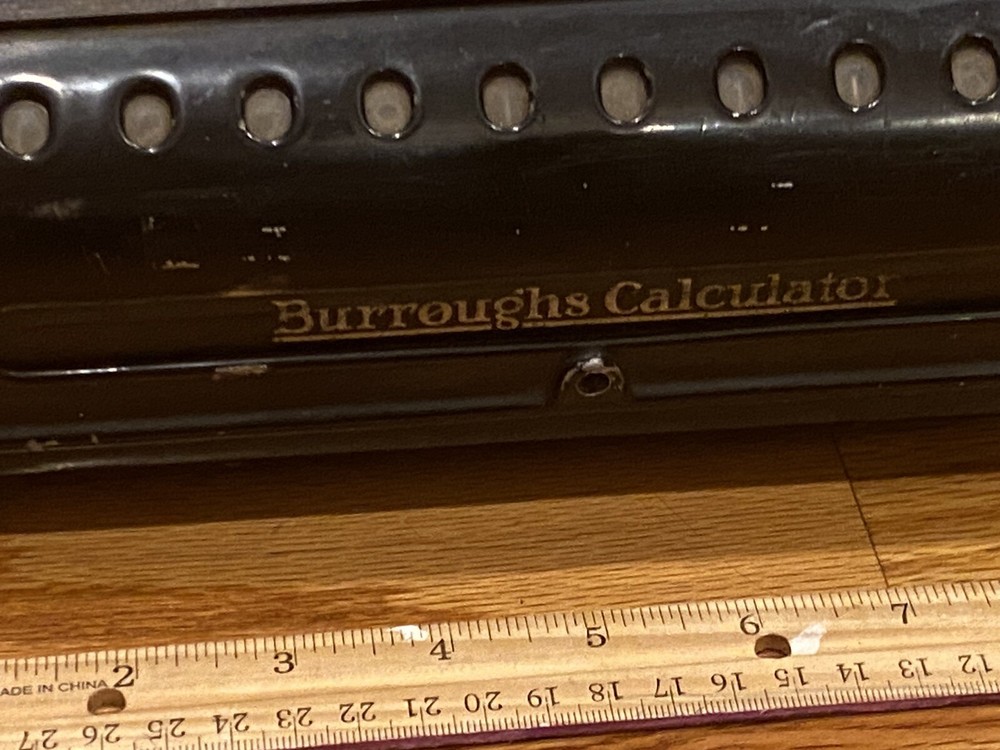 VINTAGE ANTIQUE BURROUGHS ADDING MACHINE CALCULATOR