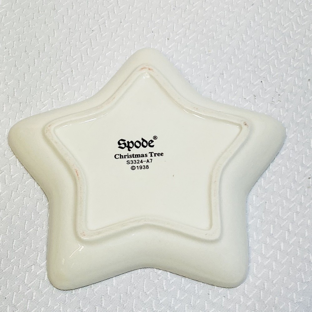 Spode Small 5" Star Shape Christmas Tree Dish Peace Santa original packaging