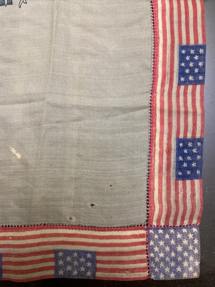 Ww1 Silk Forget Me Not Handkerchief