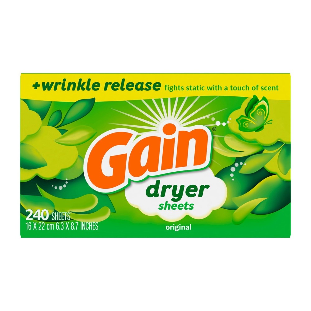 Gain Dryer Sheets, Original Scent, 240 Count