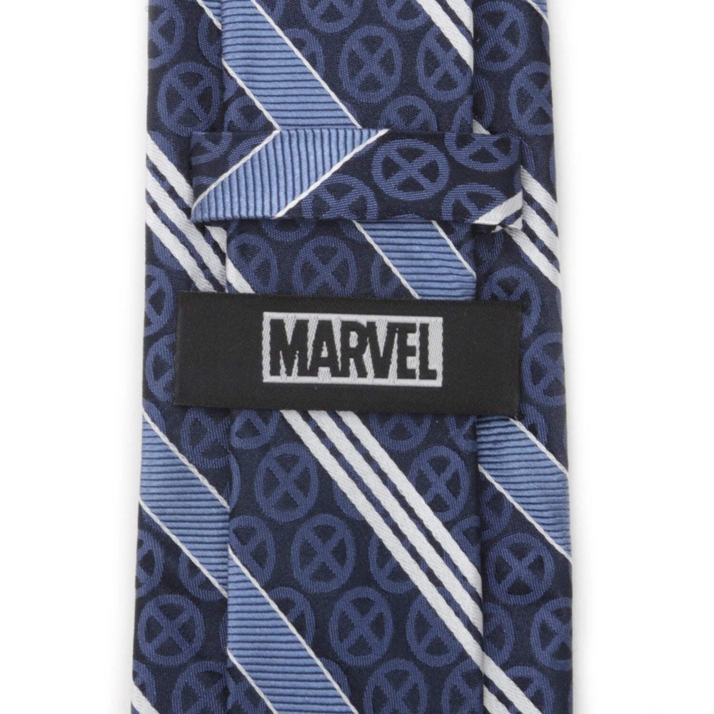 Marvel X-Men Symbol Navy Stripe Men's Tie