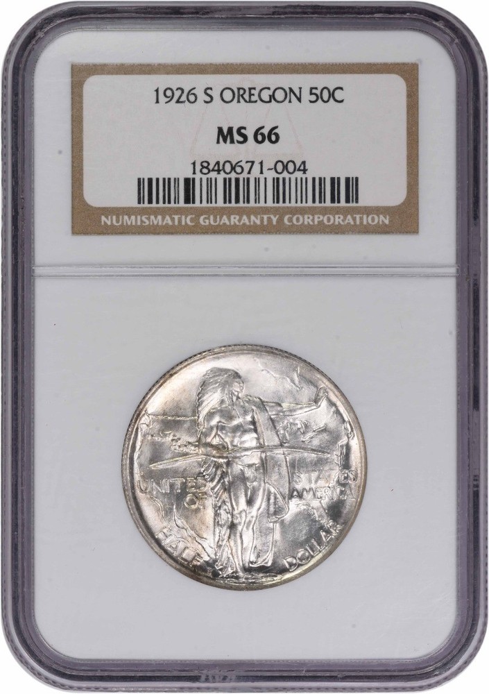 Oregon Commemorative Silver Half Dollar 1926-S MS66 NGC