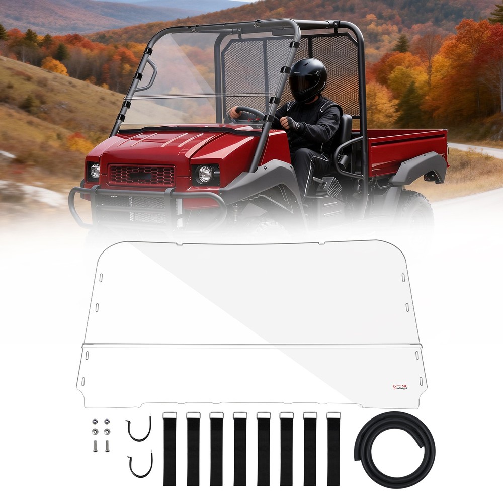 UTV Front Windshield Scratch-Resistant for Kawasaki Mule 4000 4010 2009-2026