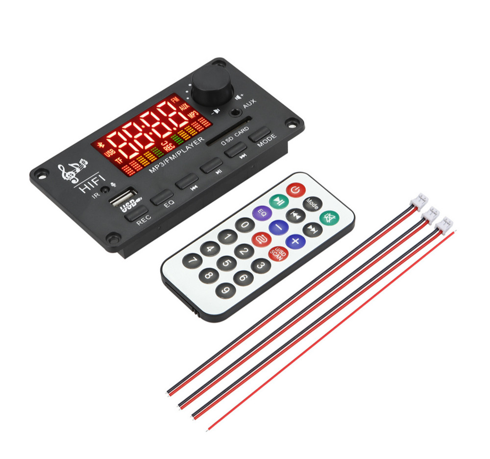 Car Amplifier Bluetooth 5.0 Module Audio Radio MP3 Decoding Board USB/TF/AUX/FM