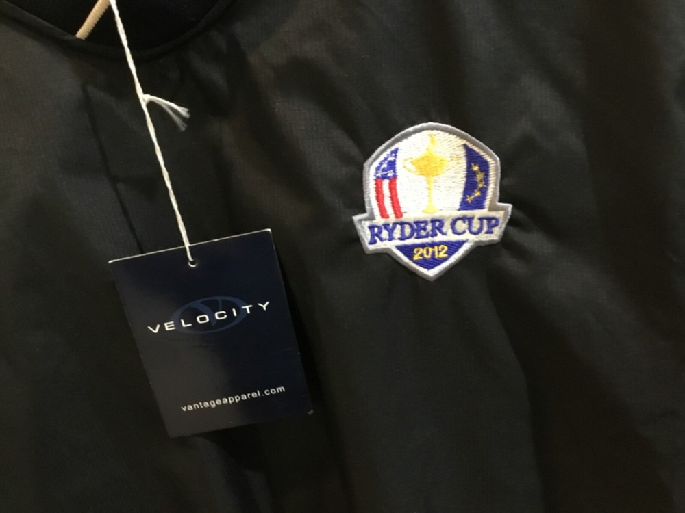 NWT 2012 Ryder Cup Black VELOCITY Pullover GOLF Windbreaker SZ M - Cool