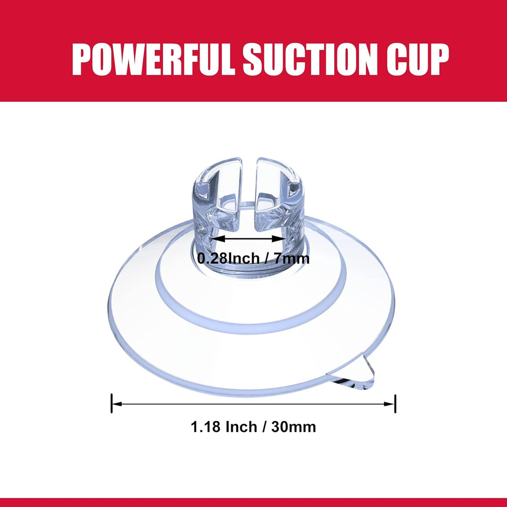 120 Pcs Christmas Light String Suction Cups for Hanging Light String on Window