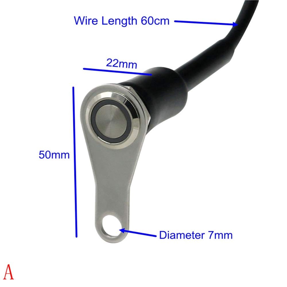 Stainless Steel LED Motorcycle Handlebar Switch Horn Kill Start Button Green