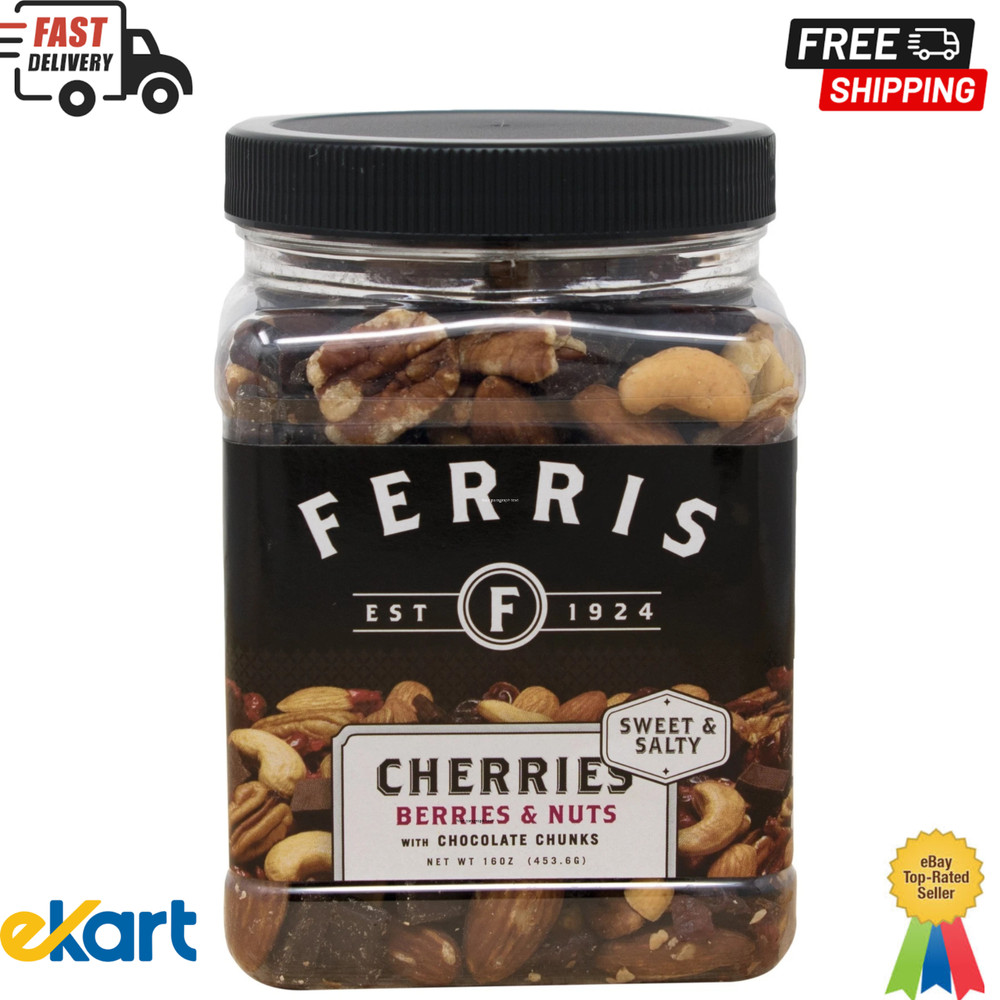 Ferris Coffee & Nut Cherries Berries & Nut, Chocolate Chunks Roasted Salted 16oz