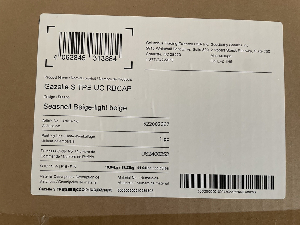 Cybex Gazelle S 2 Stroller Seashell Beige