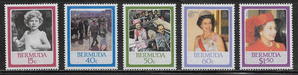 Bermuda Scott #'s 499 - 503 MH