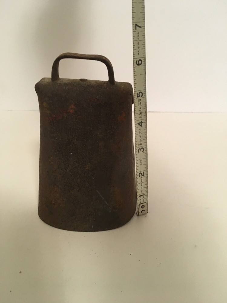 Antique Primitive Cow Bell Hand Forged Folded & Riveted