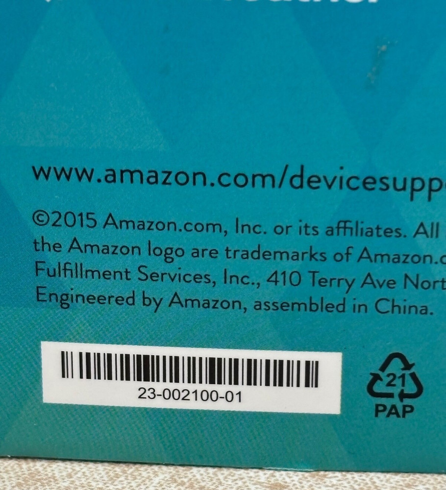 2015 Amazon Echo Model SK705DI Black Smart Speaker - Works