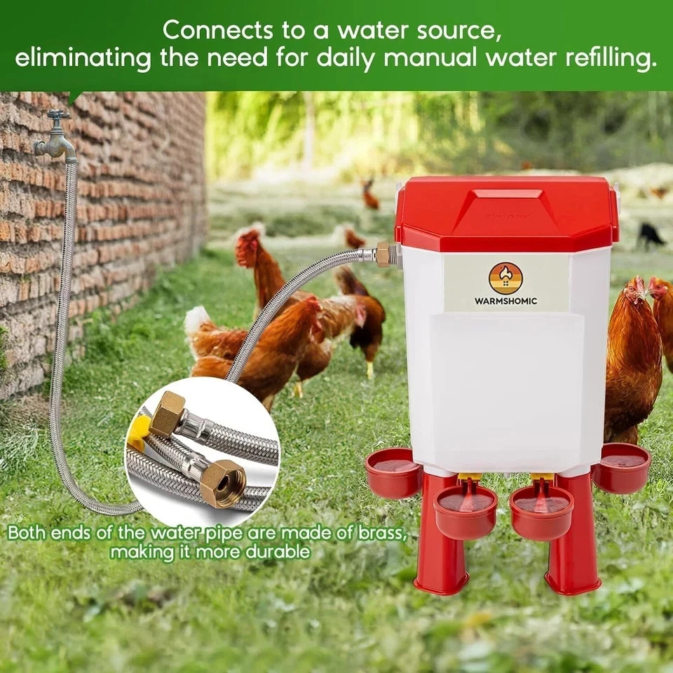 Automatic Chicken Waterer Large Chicken Waterer System Pou USA