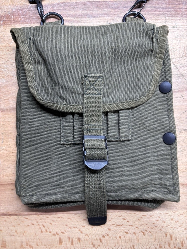 Nice USMC WWII / KOREA ERA US MAP CASE Field Case w/ Shoulder Strap Permex Snaps
