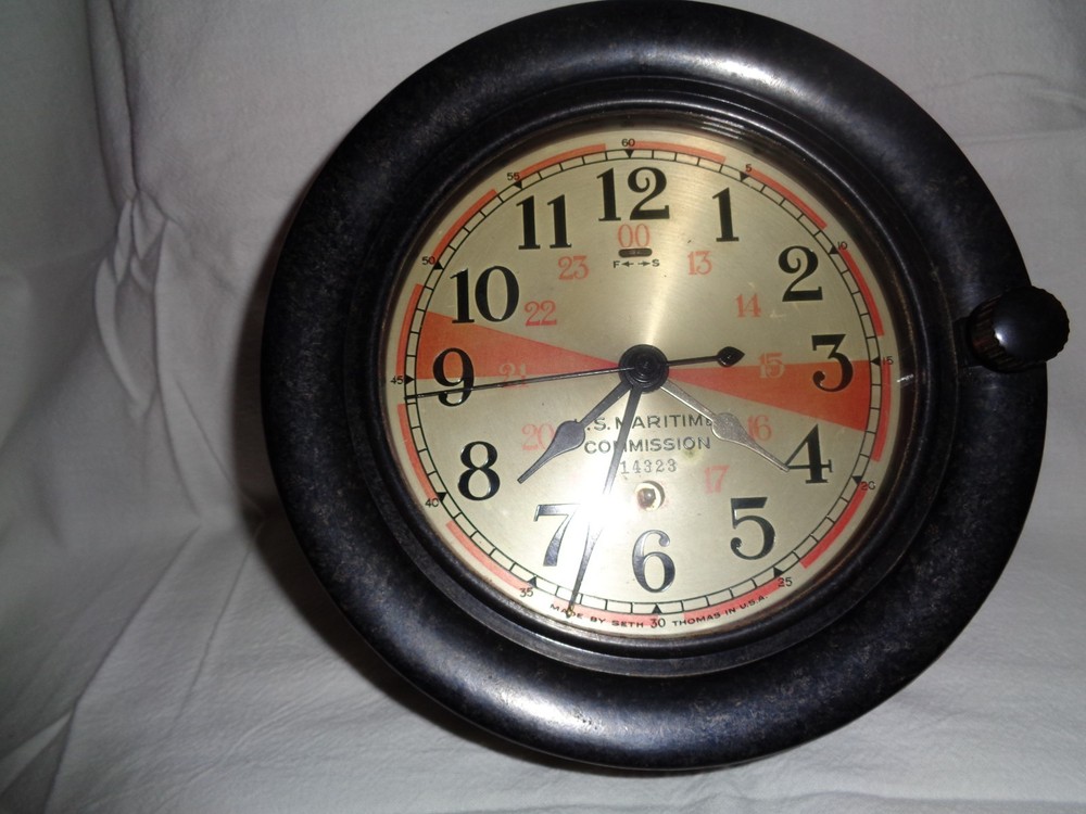 Seth Thomas Ships Clock - Bakelite case .  Additional hour hand