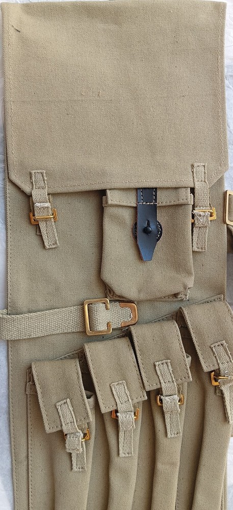 British WW2 Sten Webbing Carry Case Canvas Bag Khaki