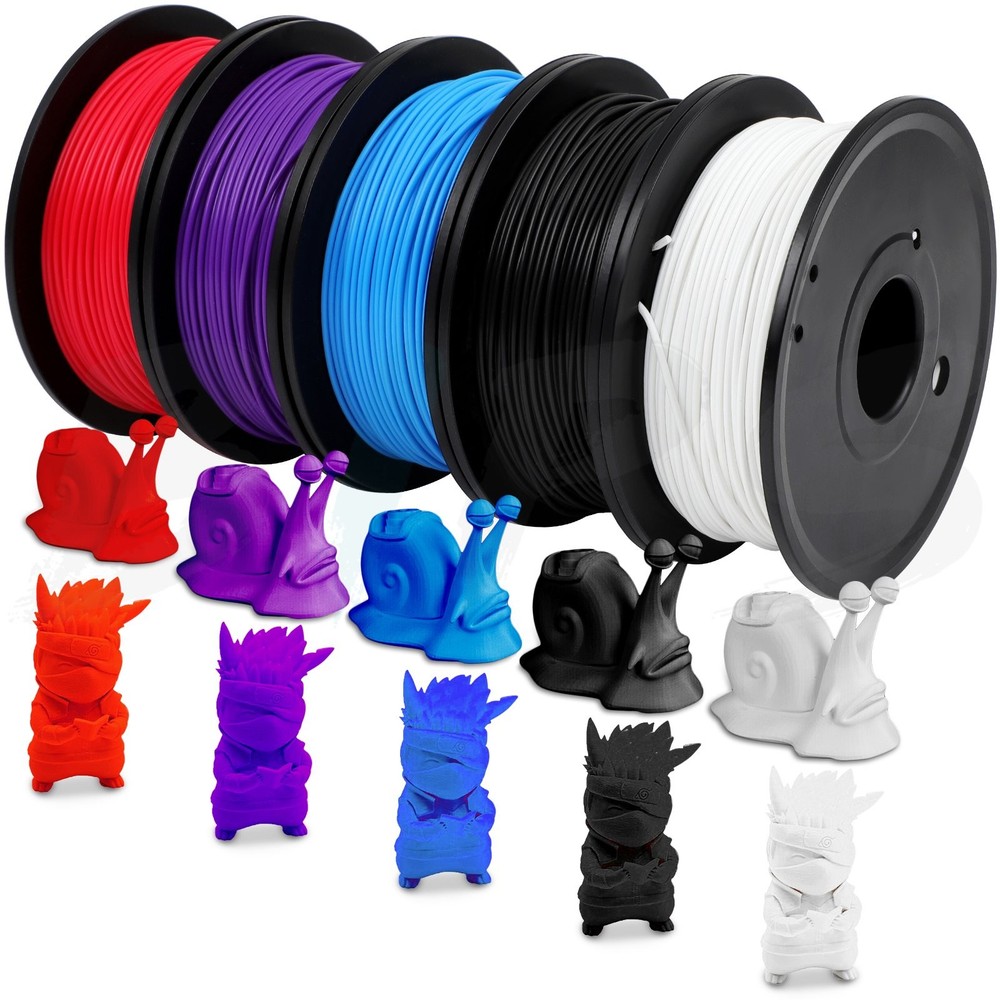 3D Printer 5 colors In One PLA Filament Bundle 250g Each 1.75MM No Bubbles