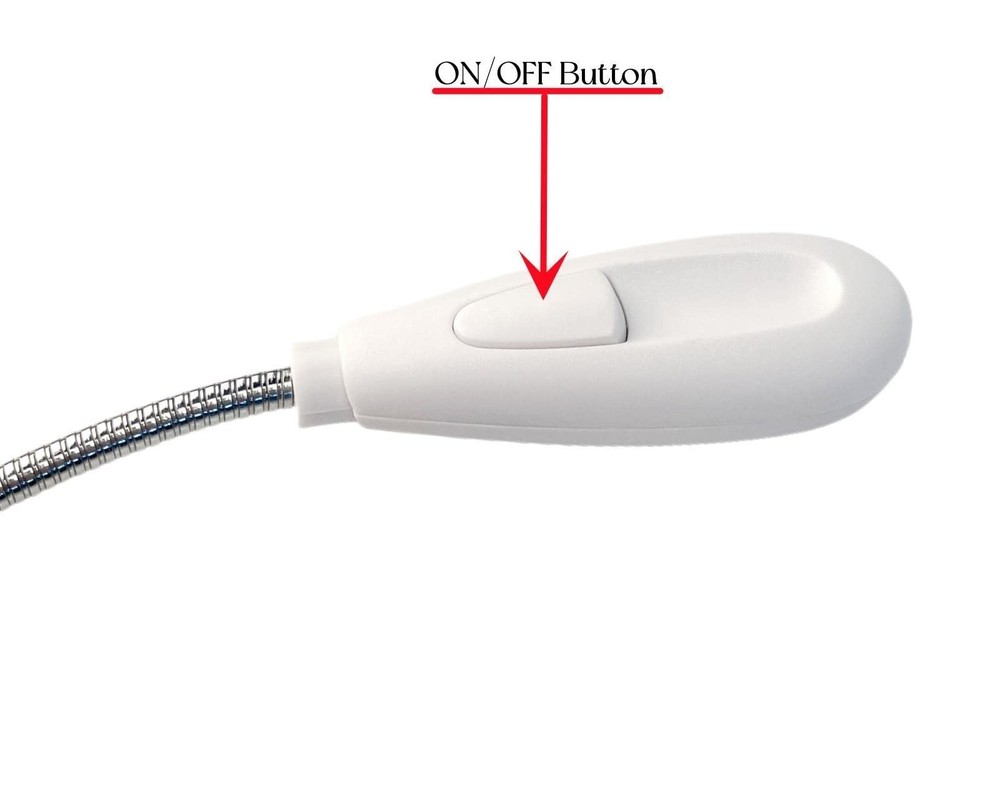 Kyfreshpower LED USB Reading Lamp Light with 2-Brightness Dimmable White