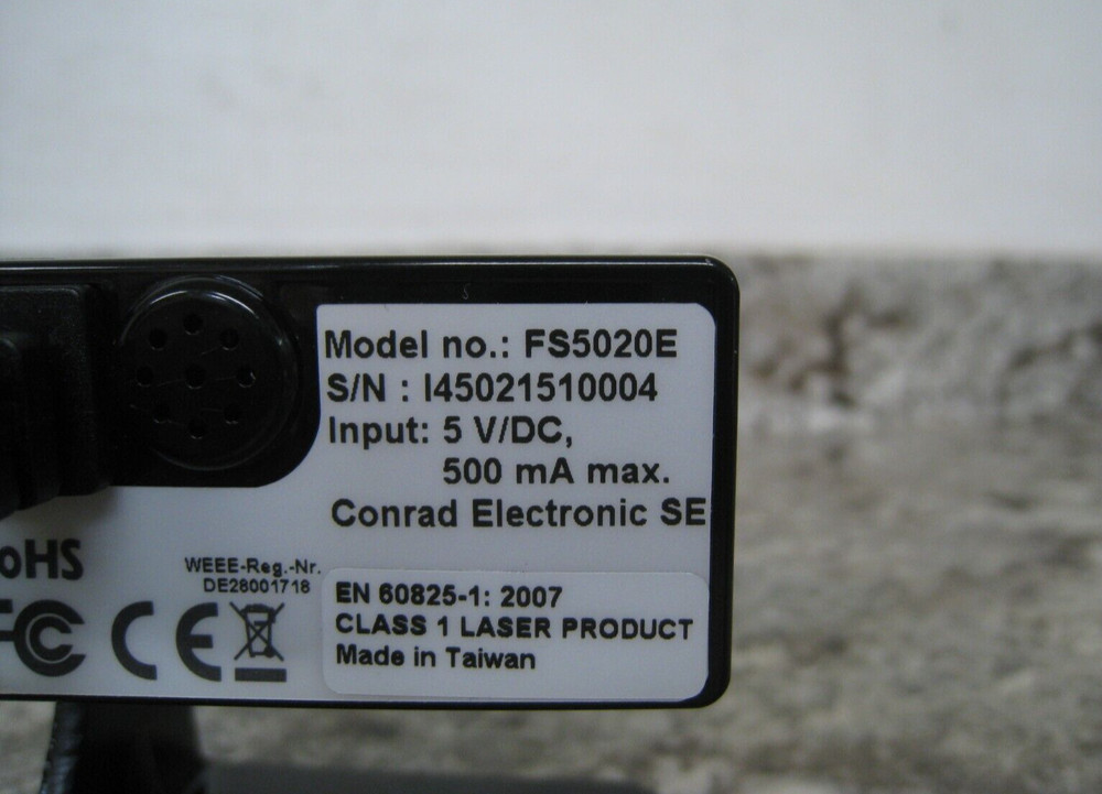 Conrad Electronic Riotec FS5020E Fixed Mount Laser Barcode Scanner Free Shipping