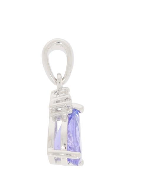 Sterling Silver Semi Mount Pendant Setting Pear PE 7x5mm Topaz Solid