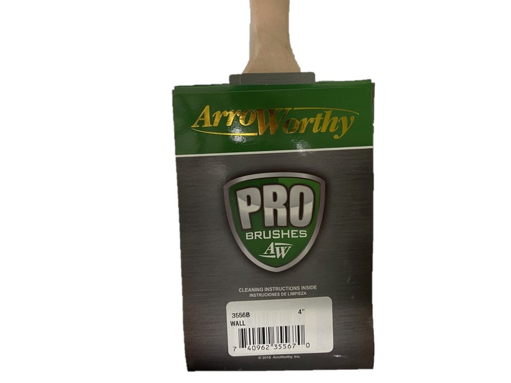 PAINT BRUSH (4 PACK) 4" Flat Sash Polyester/Nylon ArroWorthy Interior/Exterior