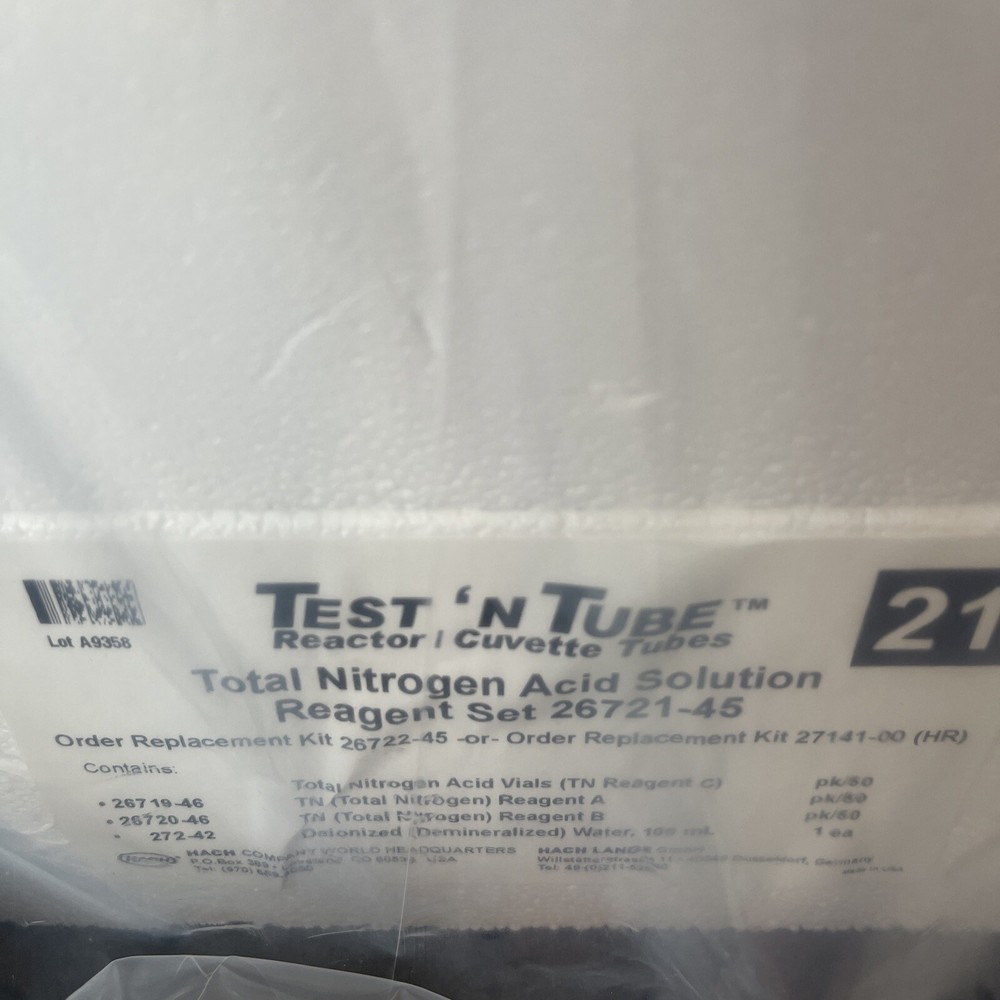 Hach Total Nitrogen Hydroxide Reagent & Total Nitrogen Acid Solution Reagent Set