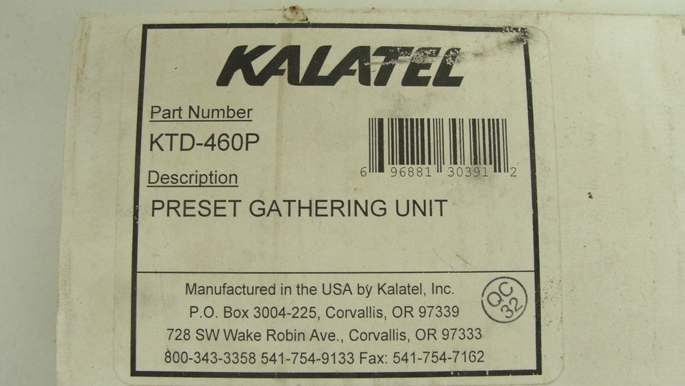 Kalatel KTD-460P PRESET GATHERING UNIT