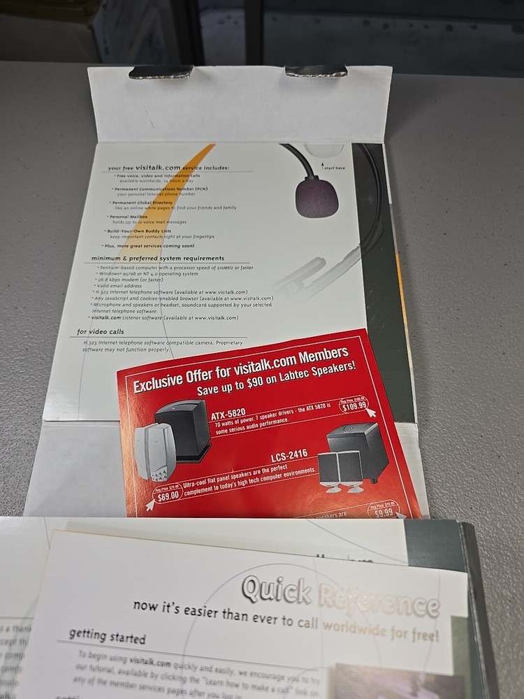 Labtec Visitalk.com Headset New Open Box LVA-820