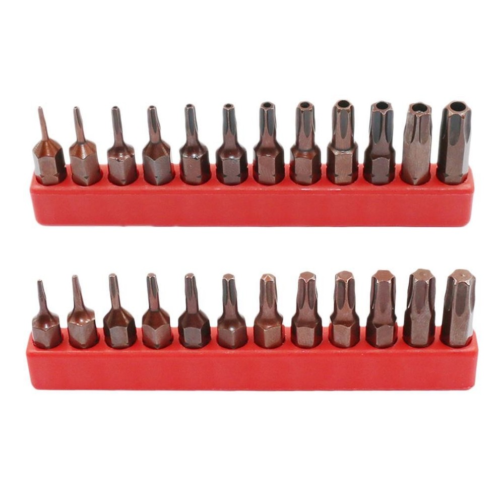 12x Hexagonal Hex Alan Key Bit Set 1/4 Extension Bit Wind Batch Screwdriver