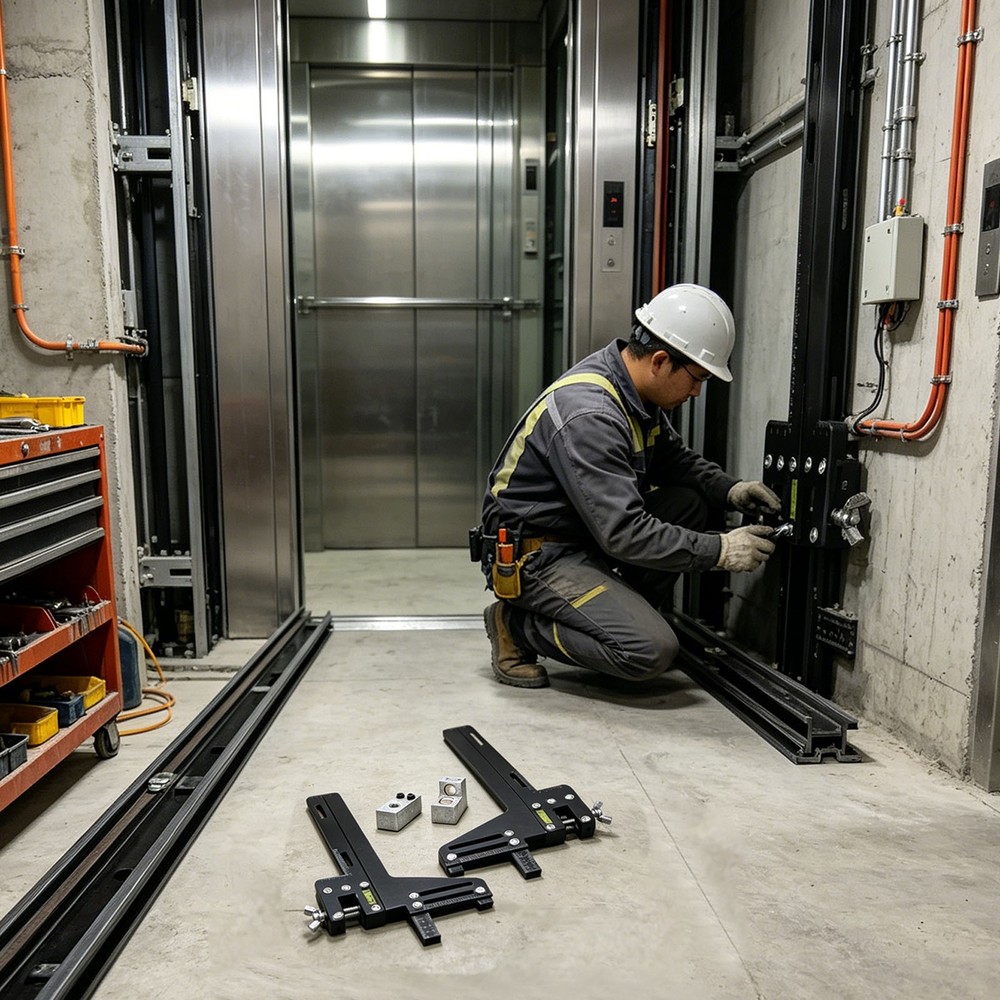 New Elevator Guide Gauge - Positioning Ruler, Guide Single Track Measuring Tool