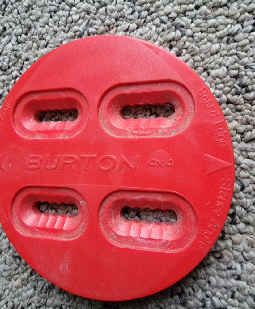 Burton Snowboard Binding 4"x4" Baseplate Disc RED 4 x 4