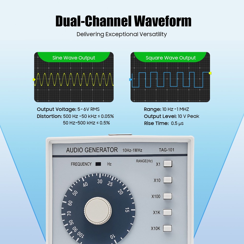 Professional Low-Frequency Signal Generator with Dual Waveform Capability