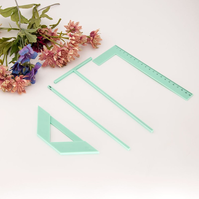 4Pcs/Set Bookbinding Ruler Cover Guide Binding Tool ScrapBooking Album Making.