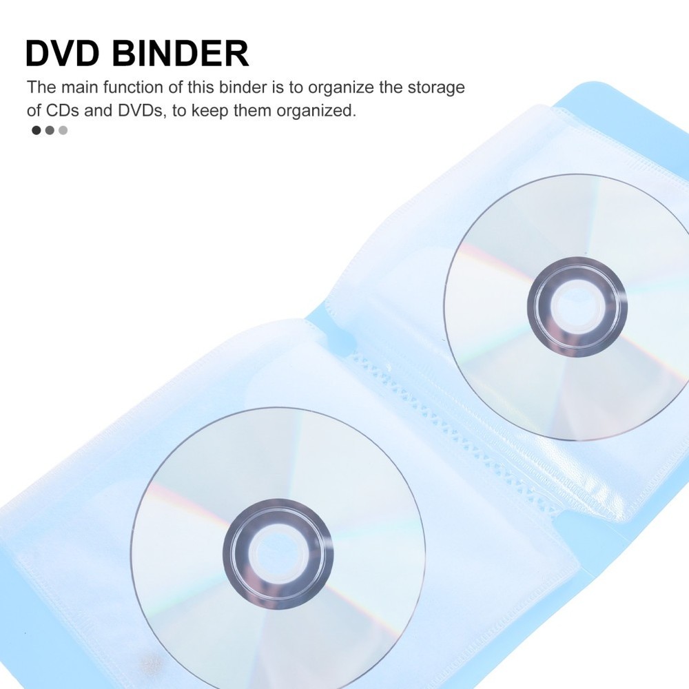 5Pcs CD Case 12-Capacity CD Holder Protective DVD Storage Case Holder Binders