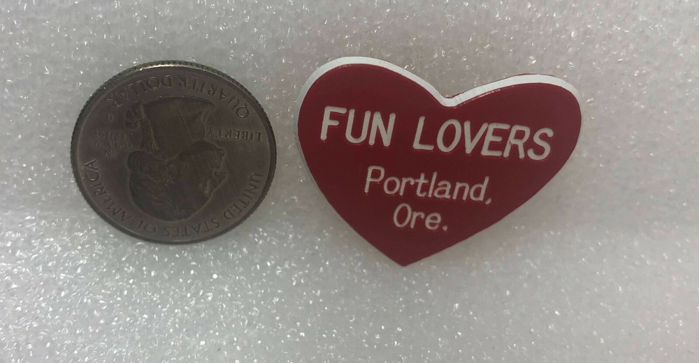 Fun Lovers Portland Oregon Plastic Pin