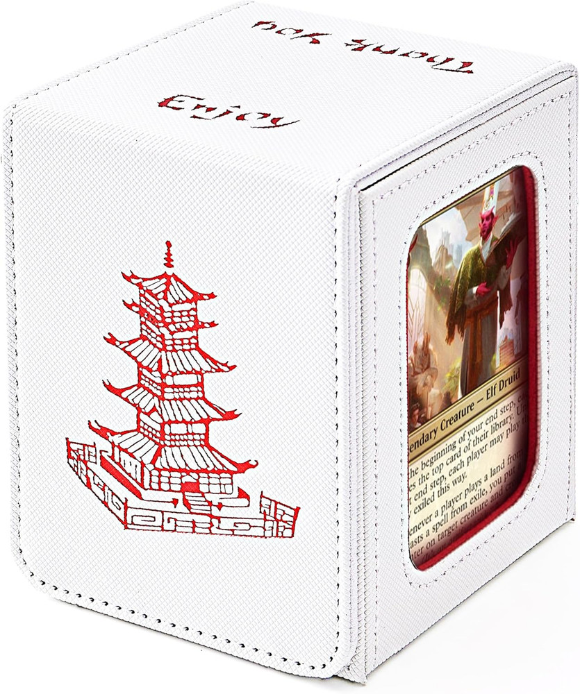 Chinese Takeout Deck Box with Commander Display, MTG Deck Case Fits 100 Double S