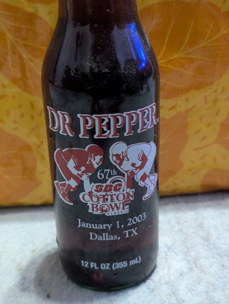 Dr Pepper Commemorative Bottle, 2001, Cotton Bowl